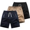 Men's Summer Five Quarter Shorts Solid Color Summer Loose Beach Pants