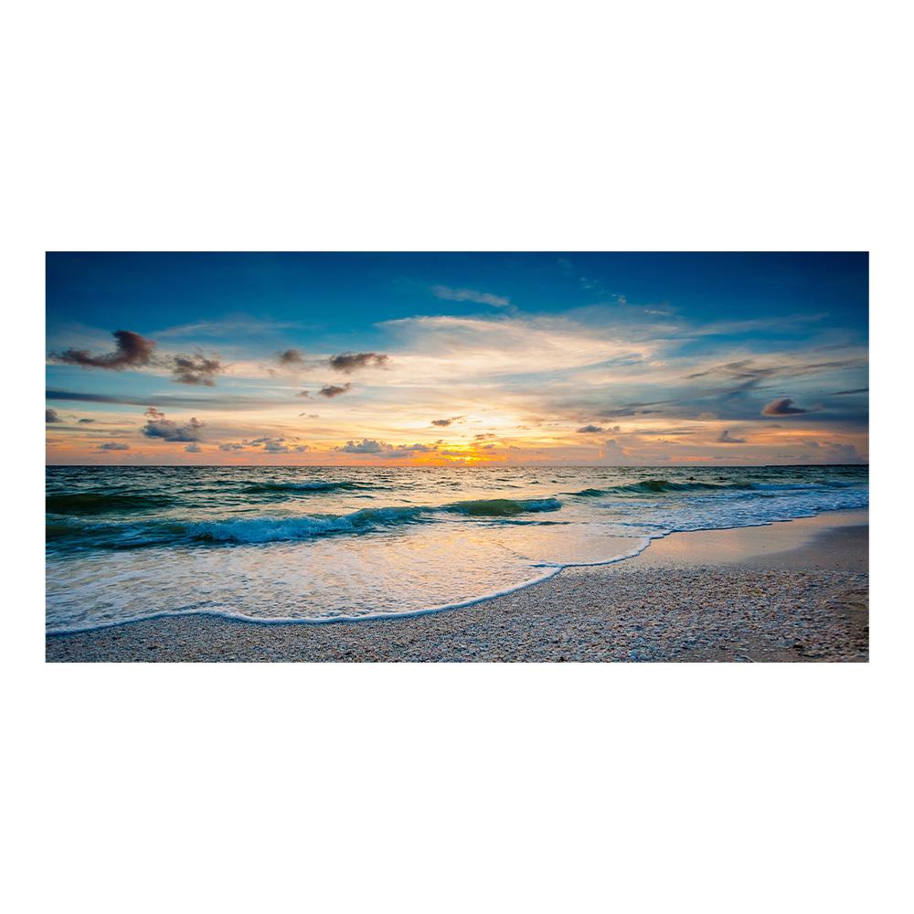 Постеры Закат Гавайский Пляж Золотой Морской Пейзаж Холст Картины Тропическая Пальма Настенное Искусство Картинки Гостиная Домашний Декор 20x40cm