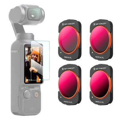 Filtro magnético Concept para DJI OSMO Pocket 3 Adsorção magnética Instalação conveniente 2 funções em 1 Ajuste de redução de luz Reflexão