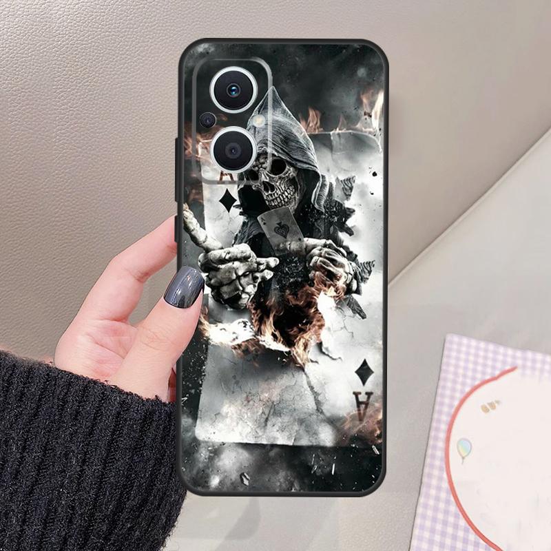 Funny Skull Funda For OPPO Reno 12 14 13 11 10 Pro 11F 12F 13F 14F 7 8 Lite OPPO Find X6 X5 X8 X9 Pro Case