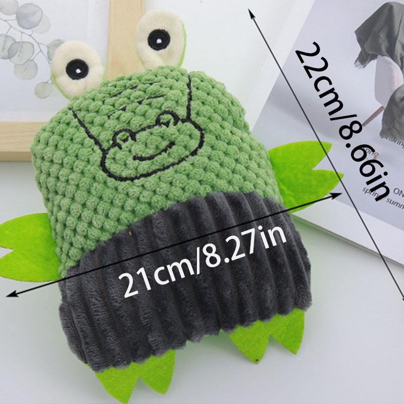 Plush Dog Cat Toy with Sound, Teeth Cleaning Chew Toy, Bite Resistant, Interactive Training Toy for Puppy Kitten,