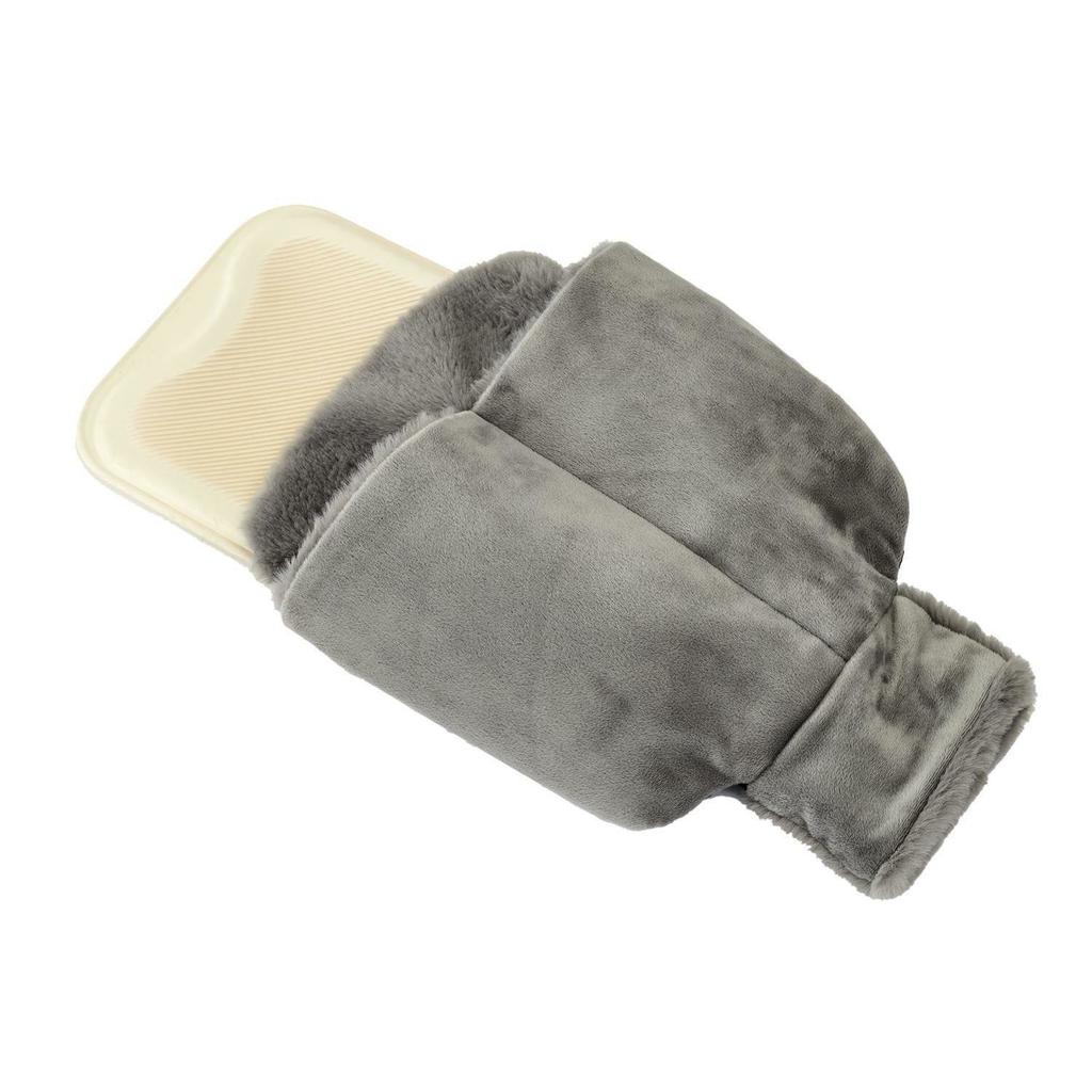 Hot water bottle slippers gray foot warmer