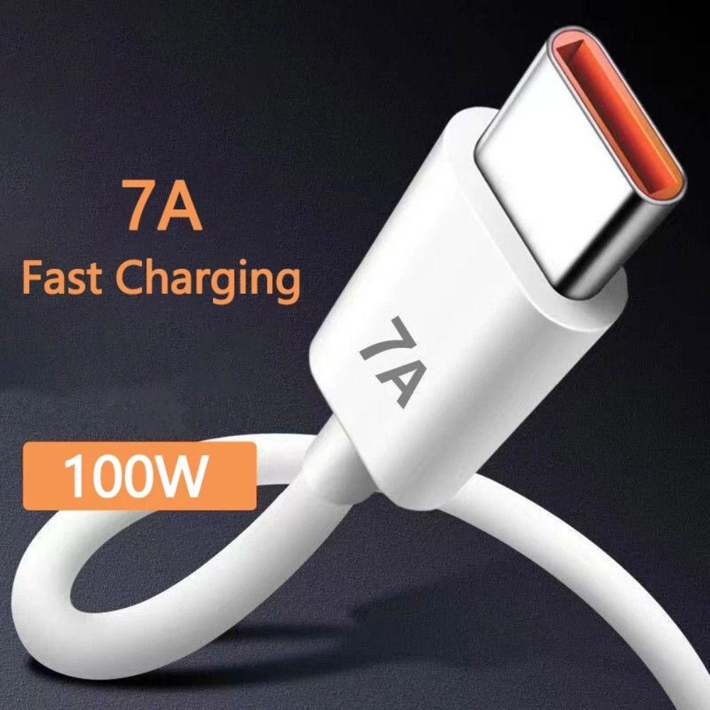 100W Type C USB Mobile Phone Data Cable Data Cord Sync Wire USB Type C Cable 7A Fast Charger Cable