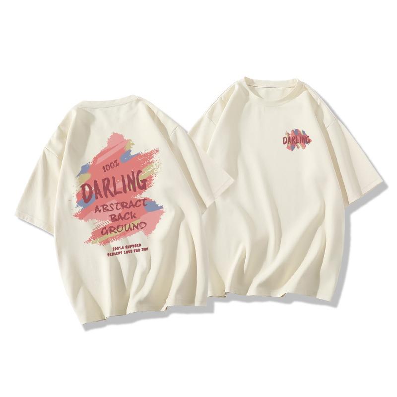 Letní Dětské Dospělé Módní Potisk Krátký Rukáv Tričko Outdoorové Ležérní O-výstřih Oversized Dámské Trička Top Dívčí Oblečení