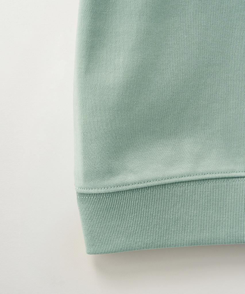 Seteo (W) Lawton Crop Half Sweatshirt Khaki
