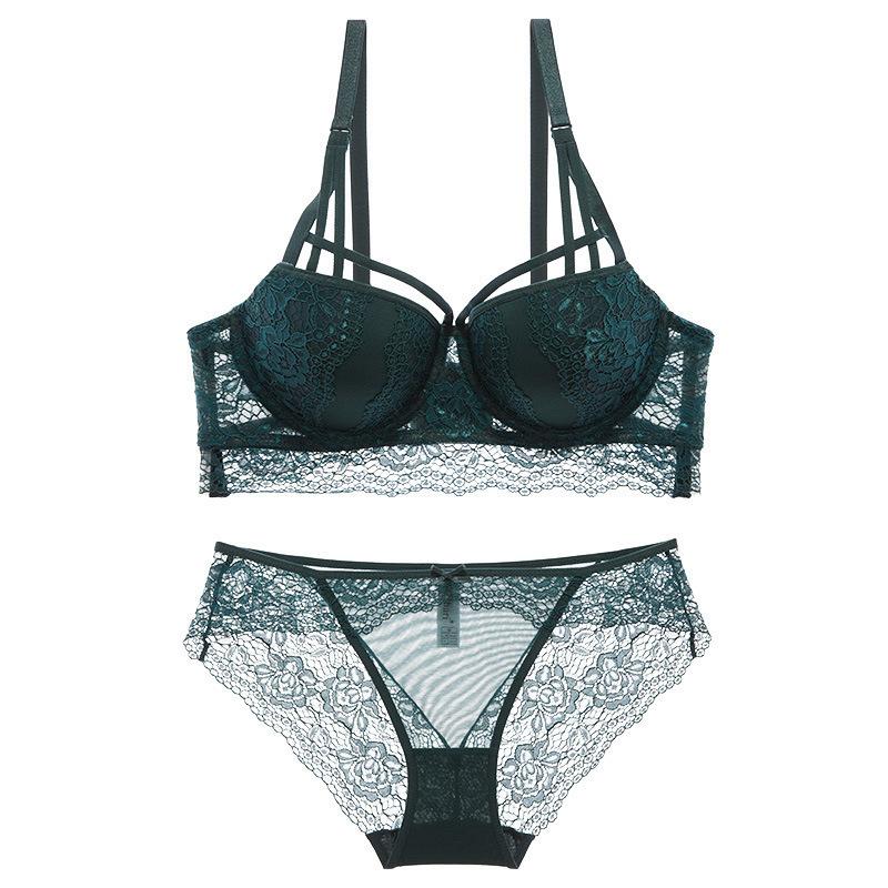 Sexy Lace Underwear Gathers the Upper Support and Adjusts the Upper Thin and Lower Thick Bra.