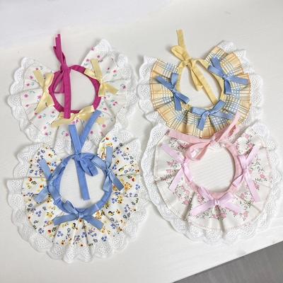 Dress-Up Accessory Decorative Doll Bib Floral Pattern Cloth Neckwear New Pet Bib for Cats and Dogs