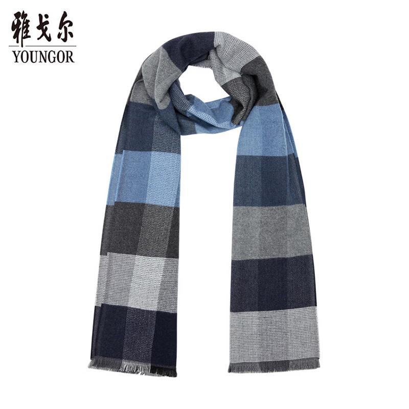 YOUNGOR Мужской теплый шарф из смесовой ткани One Size