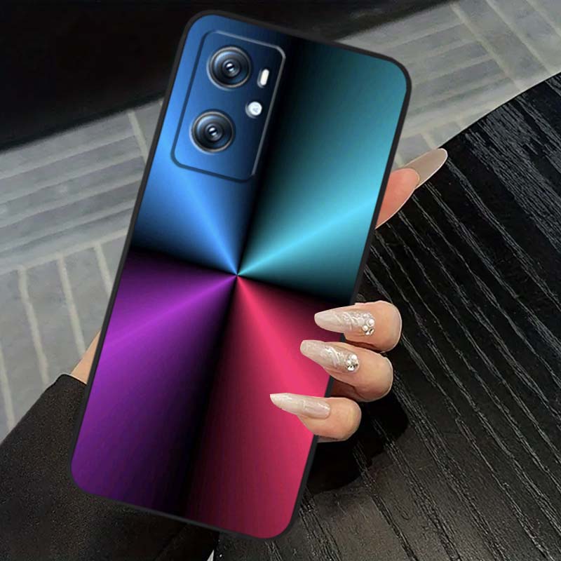 Art colored luminous pattern Phone Case For OPPO Reno 5 6 7 A96 A40 A58 Realme GT A74 A78 Neo2 A74 A78 Find X5 X3 X7 X8 Black