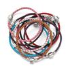 1pc/lot 12 Colors Leather Chain Charm Bracelets Double layer Braided Leathe Bracelet for Handmade DIY Women Girls Jewelry Gift
