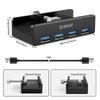 ORICO USB 4 5Gbps High with Power Supply Bus Aluminum Can Be Attached To the Edge of a Comes with a USB Extension 3.0 Hub, Ports, Clip-on, Speed,