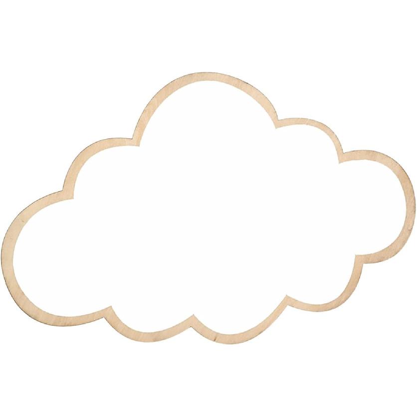 Children Mirror Cloud Wooden Mirror Cartoon Shatterproof Mirror Wall Sticker Kid Children's Bedroom Home Decorate Bedroom Nursery Decoration, 14.96 x