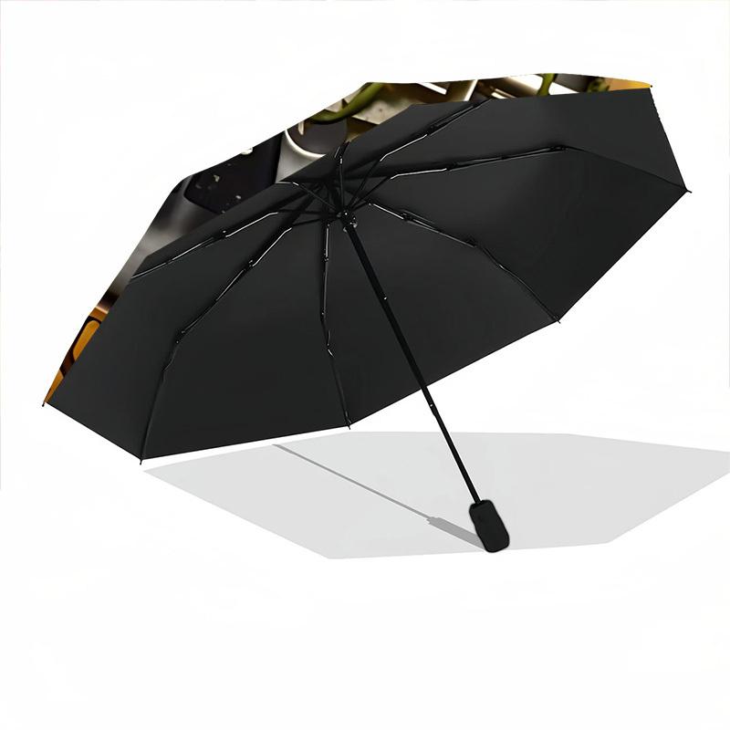 1PC Guns N Roses Automatic Open/Close Umbrella, 8-Rib Sturdy Frame, Lightweight Portable Umbrella, Commute, Business - Ideal Gift for Friend, Vibrant