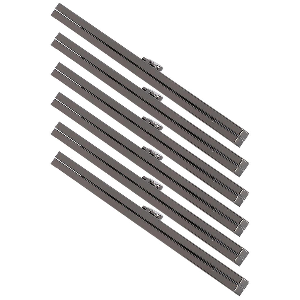 6PCs Metal Wallet Frame Straight Side Bag Supplies Hardware Accessories Iron Lightweight 19cm(Gun