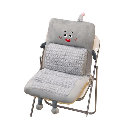 Plush Office Seat Cushion Soft Cartoon Seat Pad with Lumbar Pillow And Back Support Non-Slip Rocking Chair Cushion for Dorm Floor Car Office Patio