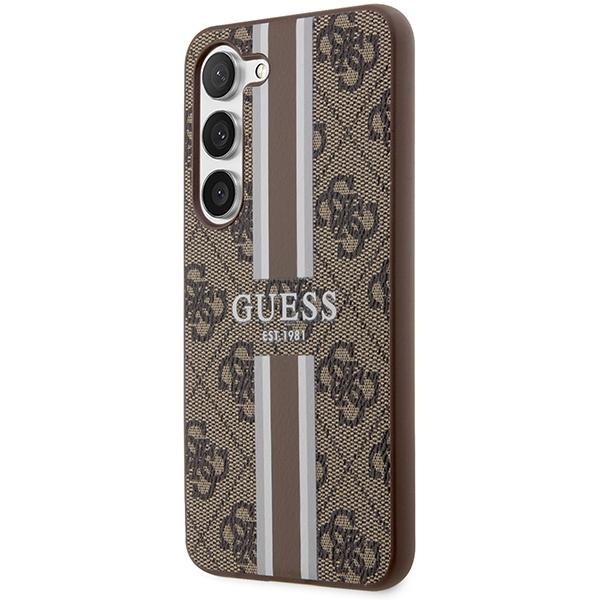 Guess Guhcs23Sp4Rpsw S23 S911 Brązowy/Brown Hardcase 4G Printed Stripe