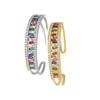 New Fashion Irregular Micro-Inlaid Colored Zirconium Light Luxurious Style Open Bracelet for Women