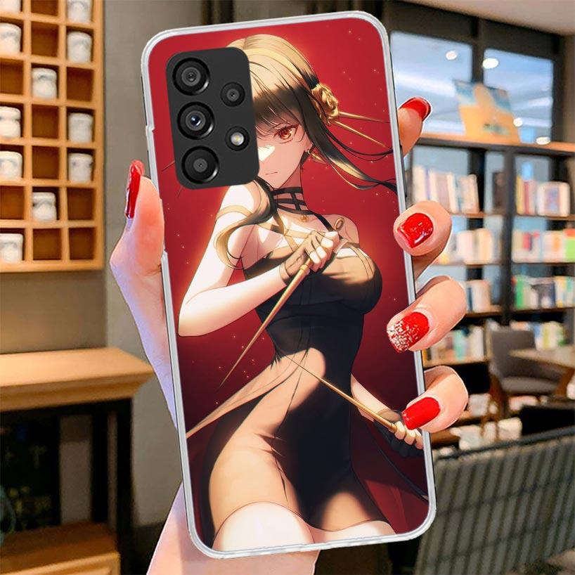 S-Spy Family Yor F-Forger Phone Case For Samsung Galaxy A12 A22 A32 A52 A72 A02S Phone Case Note 20 Ultra 10 S10 Plus A51 A71 A5