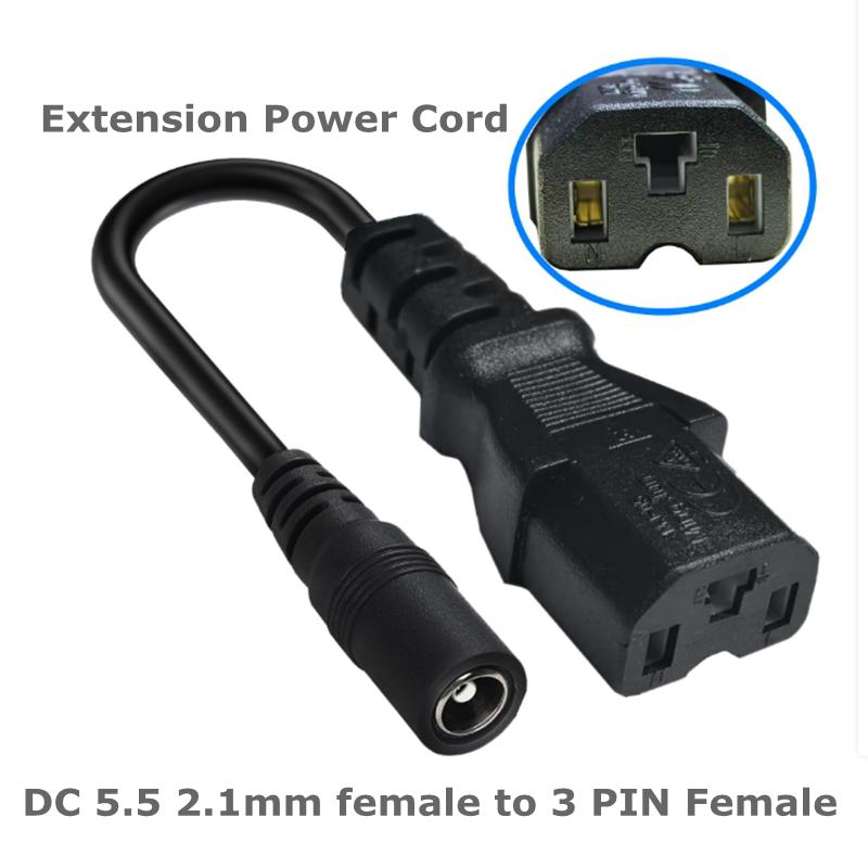 DC 5.5x2.1mm Female Power Cable Adapter to M12 M16 3Pin XLR RCA 8.0x1.6 5.5x2.5 IEC C13 for E-Bike Scooter Charger Accessories