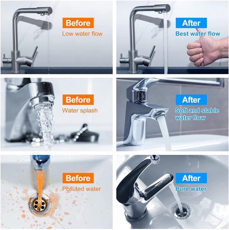 Water Outlet Universal Wrench Faucet Bubbler Wrench Disassembly Cleaning Tool Four Side Available Bubbler Blue Wrench