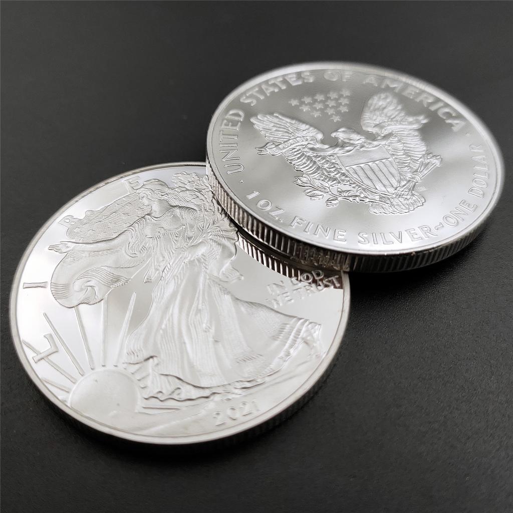 Moneta pamiątkowa Statua Wolności, 2011-2024, moneta Eagle Ocean, posrebrzana, medal pamiątkowy