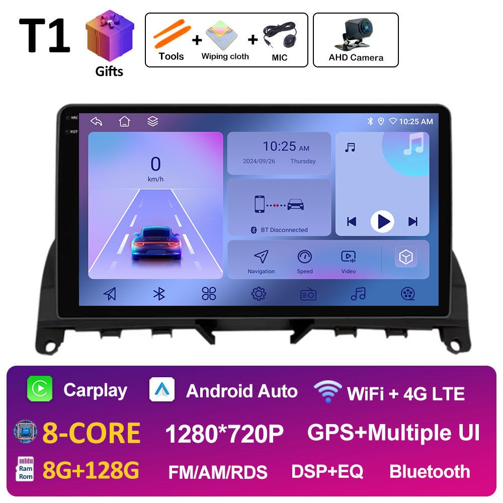 Pentru Mercedes Benz C Class3 W204 S204 2006 2007 2008 2009 2010 2011 Sistem Inteligent Android 14 Bluetooth Ventilator de Răcire GPS Navi