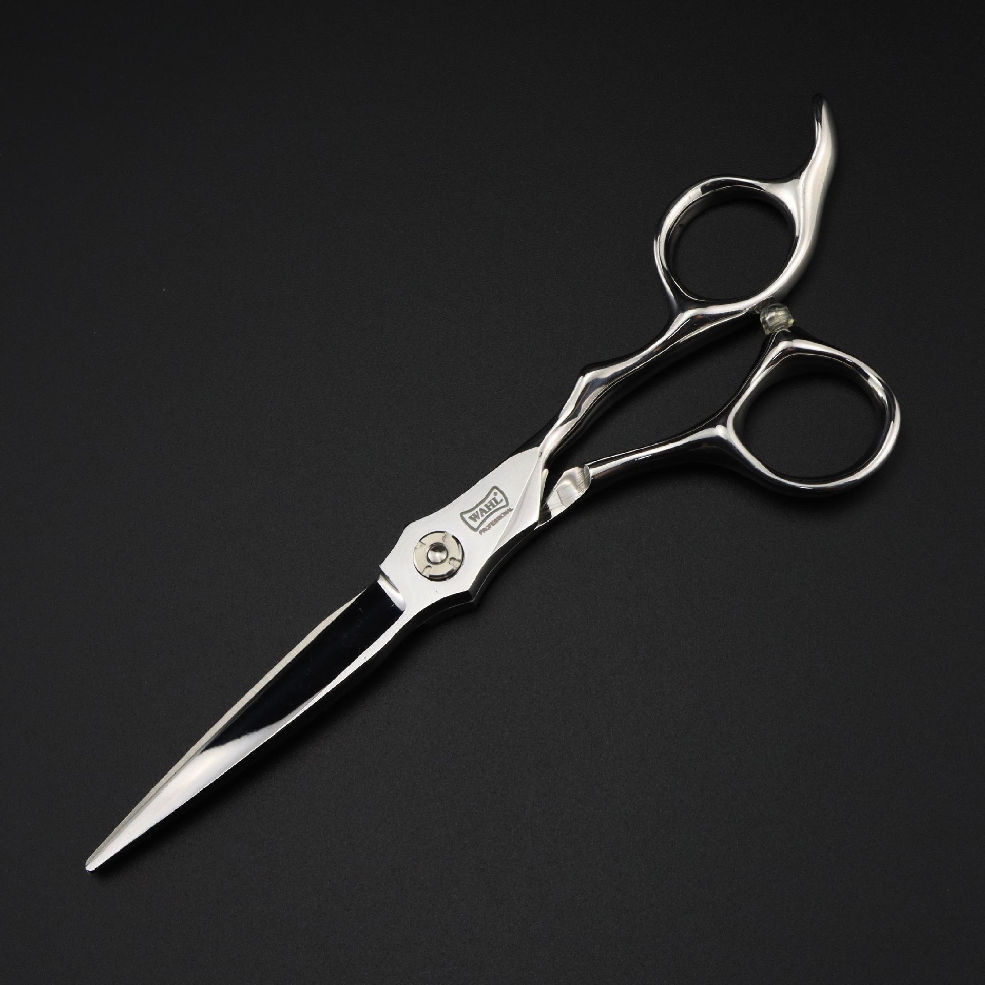 

6.0 inch Waldo tooth type, hair scissors, hair scissors, tooth scissors, antler teeth, non-marking teeth, V-row teeth, fish bone teeth Hand-shaped straight cut flat