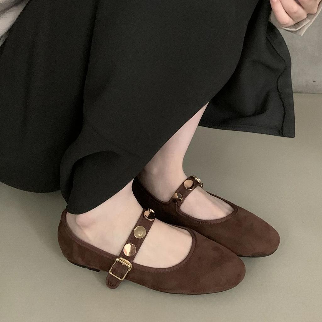 Fashion Bailamos Women Flat Bottom Ballet Shoes Female 2024 Band Retro Shallow Mouth Women's Shoes Mujer