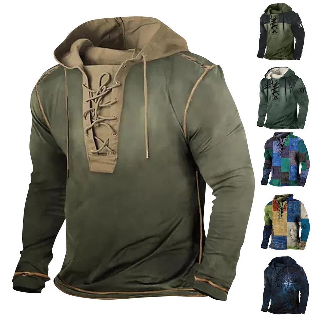 Fitness Clothes Men's Peripheral Sweater Hooded Long Sleeved T-shirt