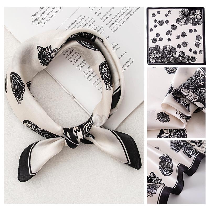 53CM High-quality Mulberry Silk Scarf Neck Small Square Women's Professional Headscarf Versatile