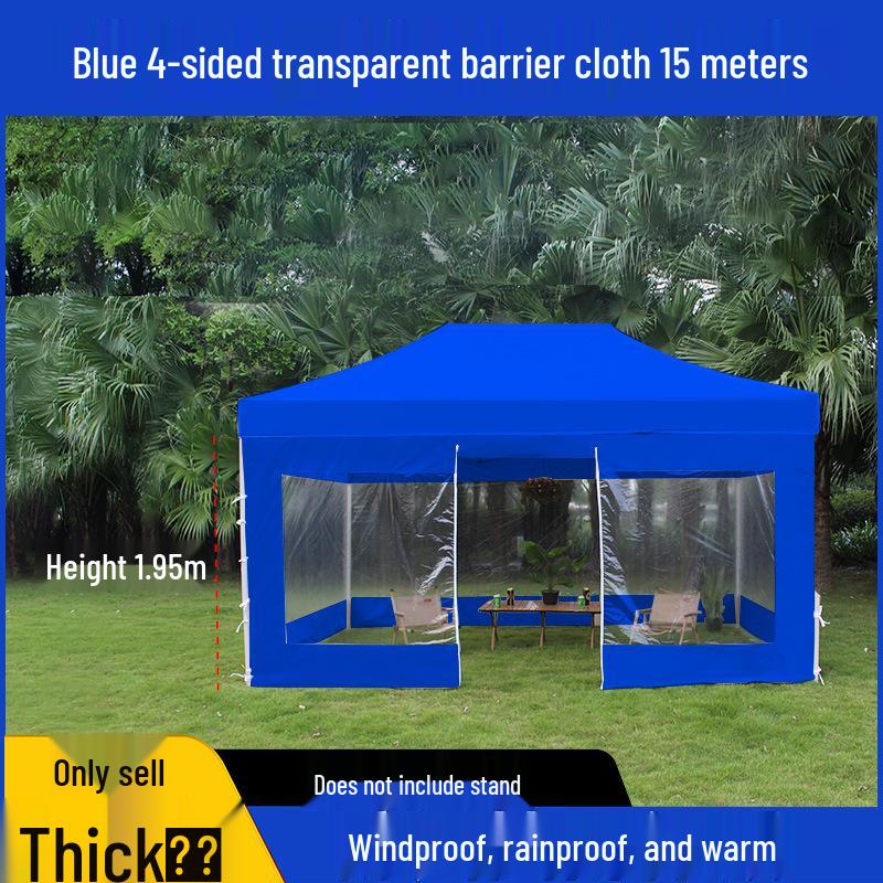 Transparent Tent Side Panel: Windproof & Waterproof Outdoor Canopy Enclosure with Thick Fabric and Durable Edging