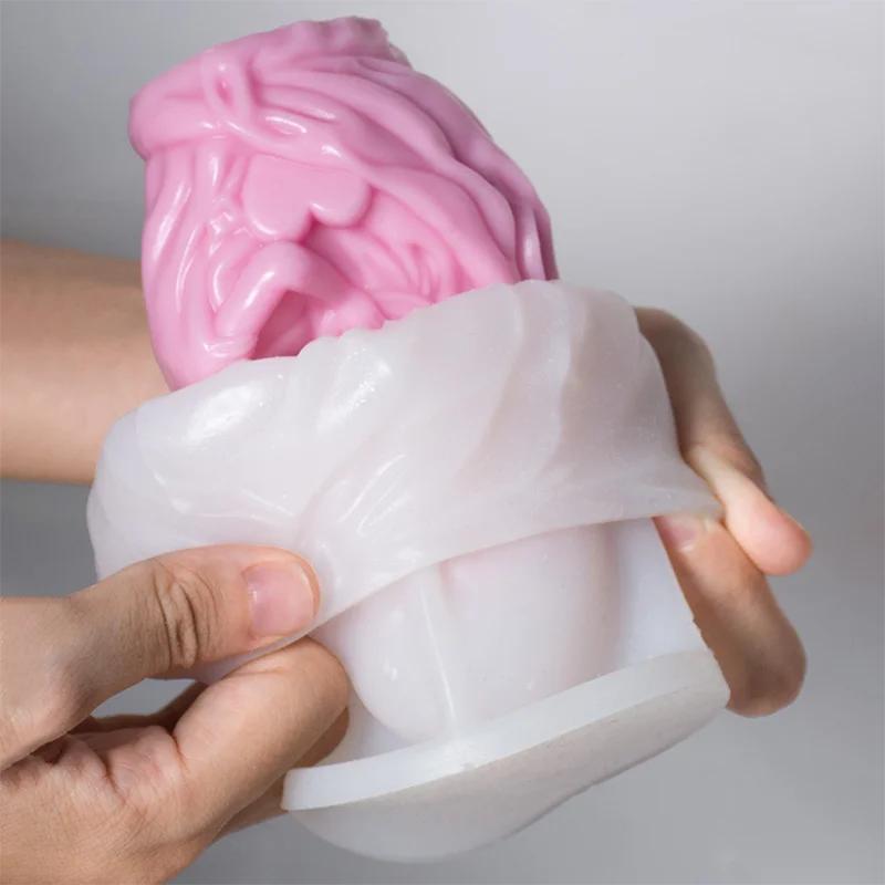 Forma silikonowa na świecę 3D para róż mężczyzna kobieta obejmujący się para obejmująca się forma na świecę dekoracja ślubna prezent na Walentynki formy żywiczne