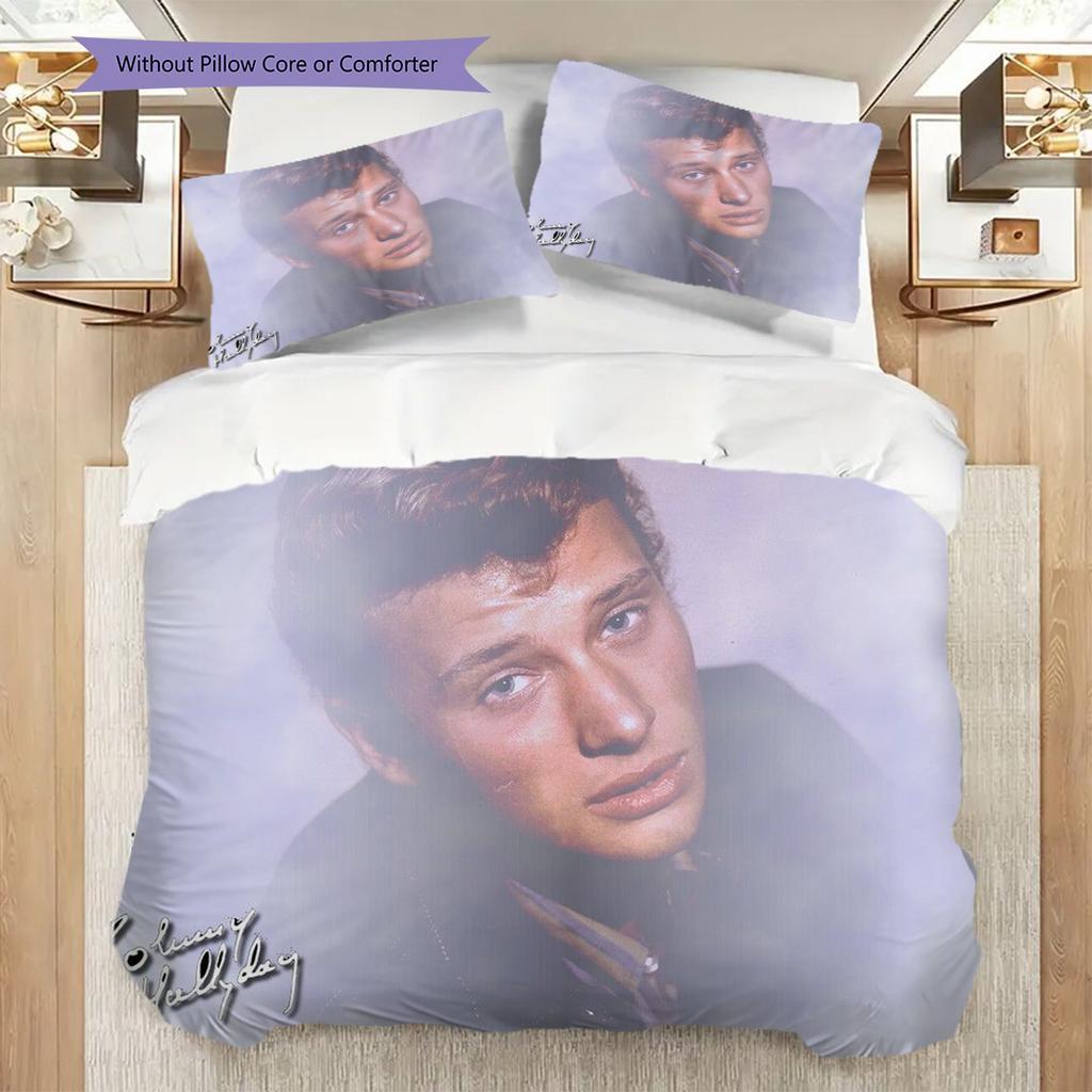 Timeless Elegance Smoke Bedding (1 * duvet cover + 2 * pillowcase, without core) 2D Flat Duvet cover and pillowcase Soft and comfortable