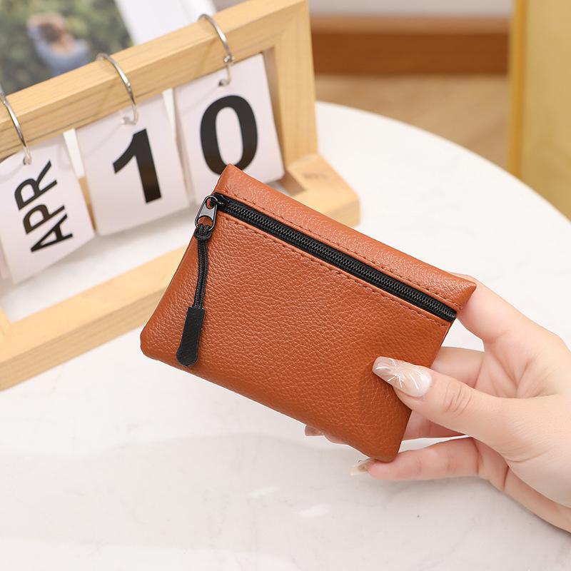 1Pc Mini Coin Bag Pouch Coin Purse Ladies Zipper Wallets Small Women Business Card Holder PU