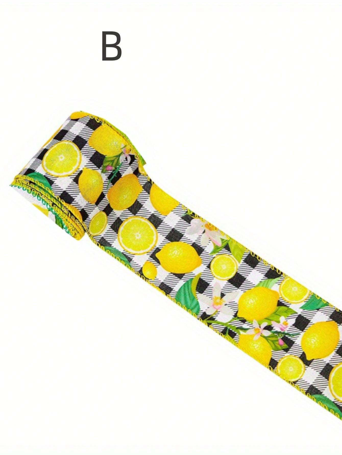 

Летние фрукты Лимонная лента Тема летнего фестиваля Украшение Имитация льняной тесьмы 1 рулон S