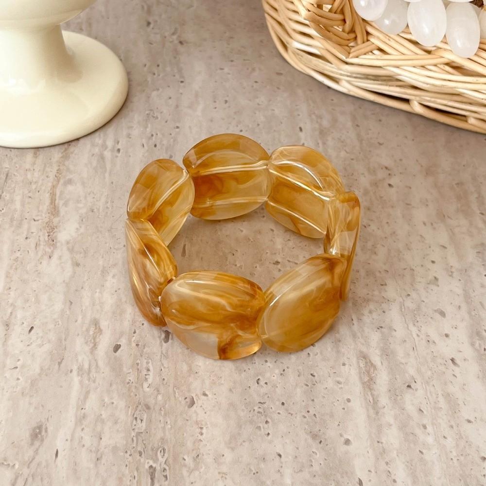 

Translucent Chunky Resin Bangle Hand-polished Irregular Geometric Cuff Street Style Enthusiasts Style 6