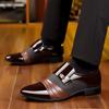 Fashion Vintage Mens Leather Shoes Luxury Brand Pointed Business Dress Work Shoes Wedding Shoes for Men Formal Shoes Men Plus Size