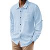 2025 Summer Linen Men's Short Sleeve & Long Sleeve Cardigan Casual Button-Down Beach Shirt