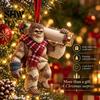 Festive Cash Holder for Holidays Big Foot Money Cash, 2D Acrylic Sasquatch Gift Fun Christmas Family Ornament, Clear Xmas Tree Hanging Decoration