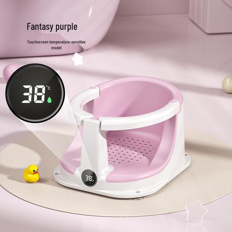 Sedile da Bagno per Neonati Chiuso: Sgabello per Sit-Up Antiscivolo per Neonati e Bambini Piccoli per un Bagnetto Sicuro