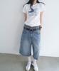 Mimdeowodeulobeu Argyle Bermuda Denim Pants