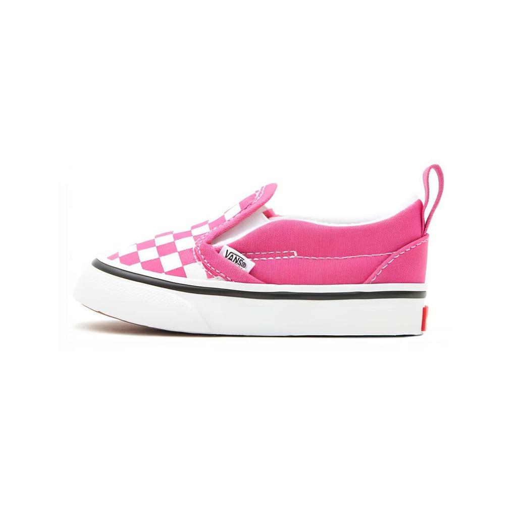 Vans Slip-On Series Low Top Toddler Shoes Pink And White Check Baby Sneaker VN0A348830Z