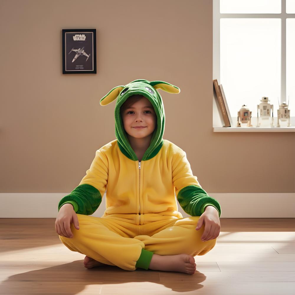 Pyjama Onesie Kigurumi Kostüm Baby Yoda Dzieci 105 - 115Cm