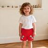 Girls' Shorts Summer Children's Sports Trousers Small To Medium Children's Embroidered Cropped Trousers Children's Clothing