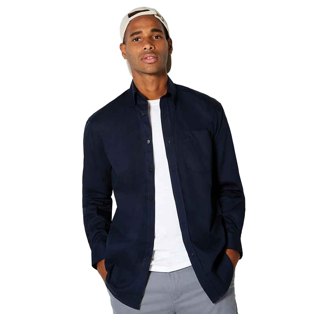 Kustom Kit Mens Premium Oxford Classic Long-Sleeved Shirt