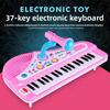 Non-Toxic Kids Musical Piano 37 Key Electronic Keyboard Piano For Kids With Microphone Musical Instrument Educational Toys For Children Gilrs