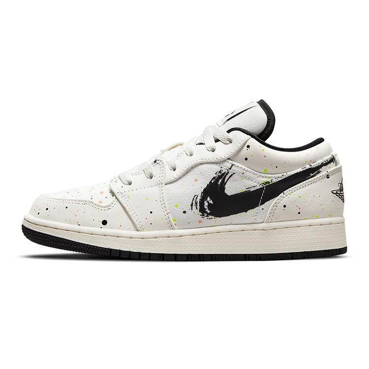 New Jordan 1 Low SE Paint Splatter GS DH3295-100