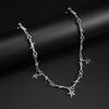 Fashion Star Pendant Necklace Temperament Collar Necklaces Clavicle Chain Choker Jewelry Punk Thorn Chain Necklace