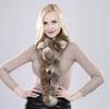 Natural Knitted Rabbit Fur Muffler Winter Women Warm Real Rabbit Fur Scarf Russia Lady Fashion Genuine Rabbit Fur Scarves