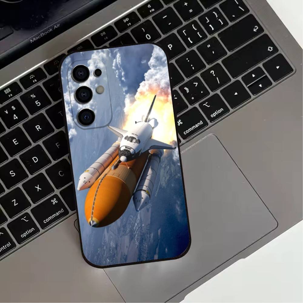 Launch the rocket Phone Case For Samsung S25,S24,S21,S22,S23,S30,Ultra,S20,Plus,Fe,Lite,Note,10,Black Cover